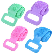 2021 Popular Family Magic Silicone Bath Brush Shower Strap Washer Bathing Back Exfoliating Scrub